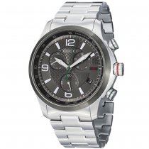 Gucci Men's YA126238 'Timeless' Grey Dial Stainless Steel Chrono